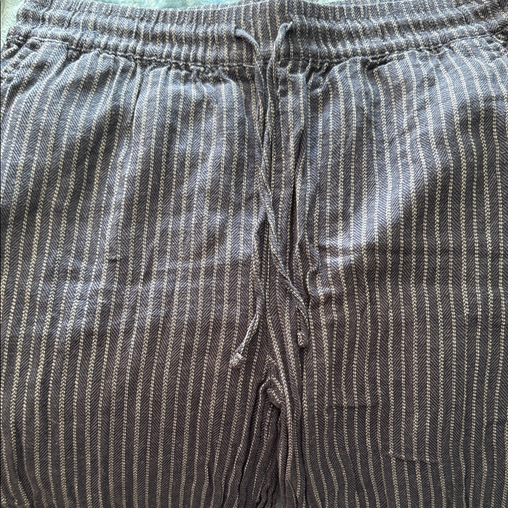 Time and Tru Charcoal and White Striped Pants